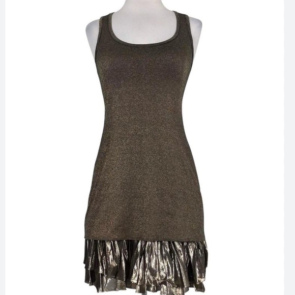 Bailey 44 Shimmering Gold Metallic Dress - Picture 1 of 13